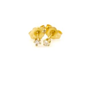 14kt GOLD NATURAL DIAMOND EARRINGS NWOT